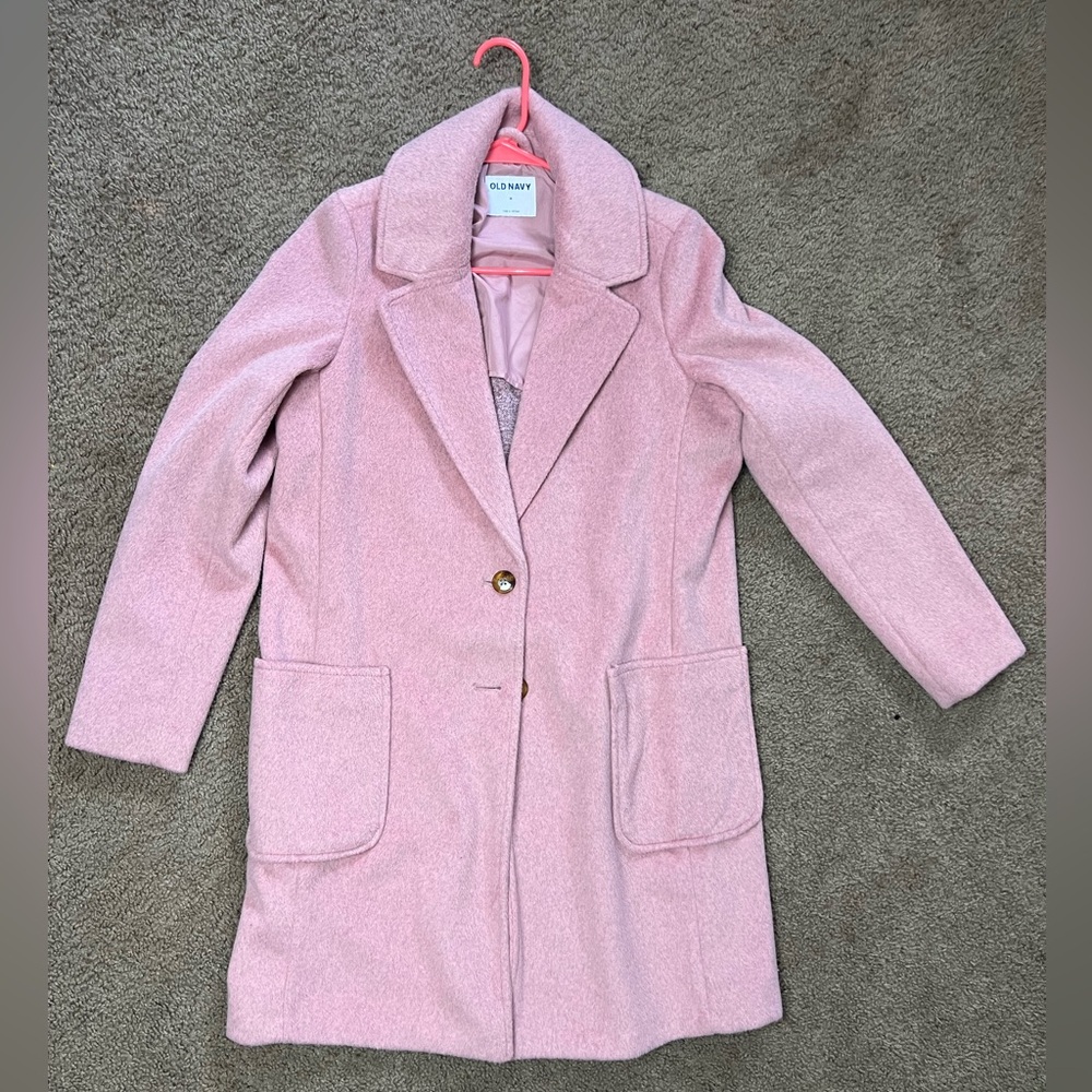 Pink Old Navy Oversized Soft-Brushed Overcoat